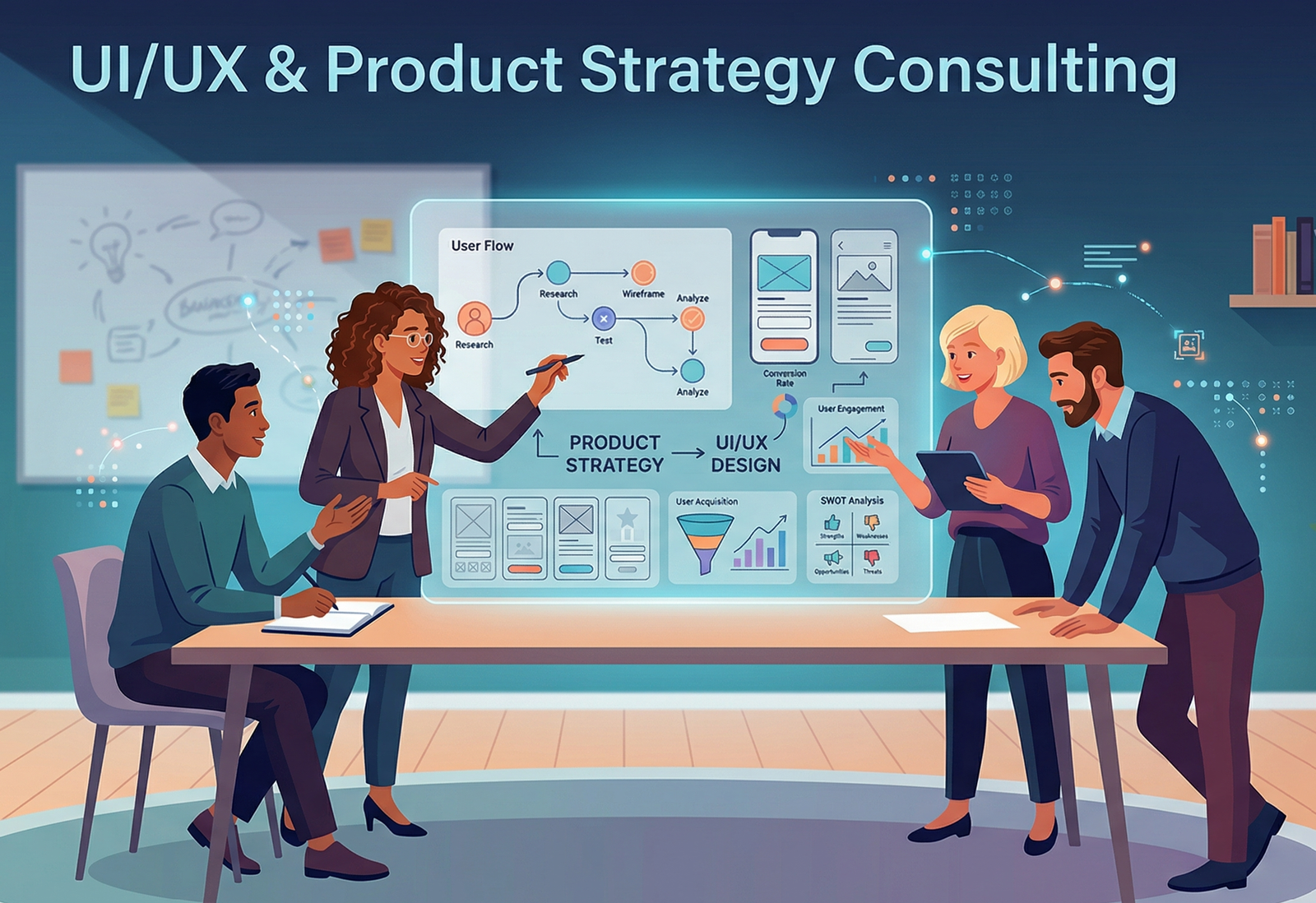 UI UX consulting and product strategy services for digital products